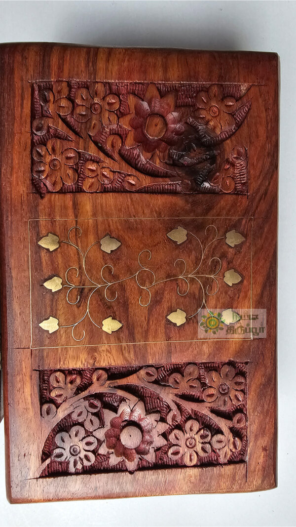 Handmade Wooden Jewellery Box (3 Single Pieces) - Image 2